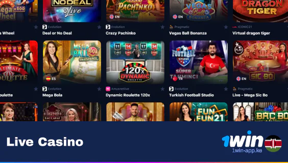 1Win App Live Casino Section - Play With Real Dealers