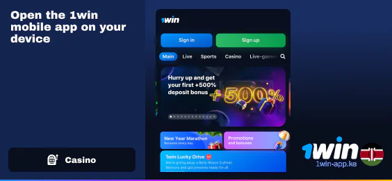 Open 1Win Application to start playing Casino