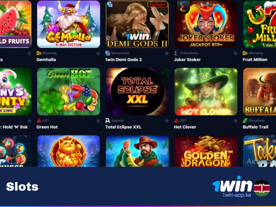 Slots Category - 1Win Application