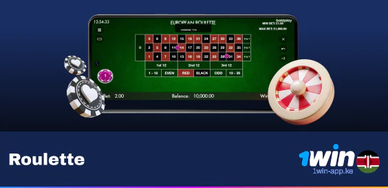 Roulette is a popular game option at 1Win App Kenya
