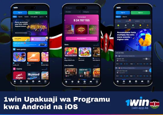 1Win Maombi ya Android na iOS ya Kenya