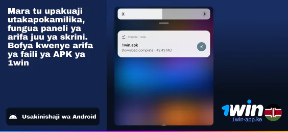 Bofya kwenye faili ya APK ili kuanza Usakinishaji wa Programu 1Win